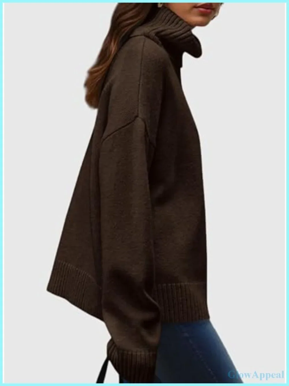 PRETTYGARDEN Turtleneck Long Sleeve Chunky Knit Pullover Sweater